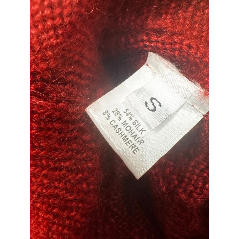 Markarian Burgundy Poesie Hearts Silk Mohair Blend Maxi Dress Size Small - Picture 4 of 15
